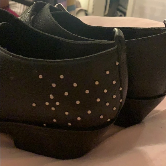 Rebecca Minkoff Black Leather Studded Shoe - Picture 3 of 4